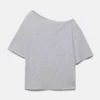 Ασύμμετρο T-shirt με κοντά μανίκια σε σορτς μήκος