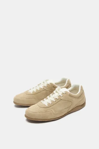 Δερμάτινες Sneakers από σπλιτ σουέτ