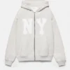 Φούτερ με κουκούλα, γραφικό τύπωμα και φερμουάρ