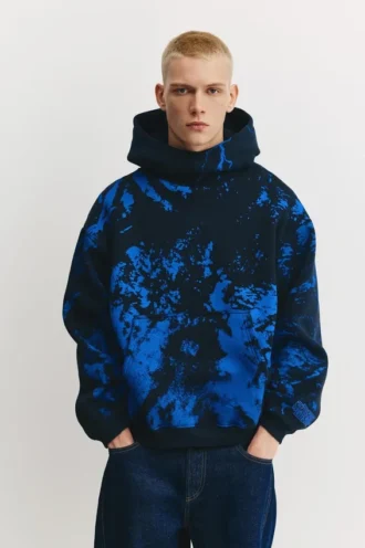 Φούτερ με κουκούλα Stranger Things με τυπώματα tie-dye