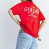 Κόκκινο T-shirt με γραφικό σλόγκαν Κόκκινο T-shirt με γραφικό σλόγκαν