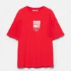 Κόκκινο T-shirt με γραφικό σλόγκαν Κόκκινο T-shirt με γραφικό σλόγκαν
