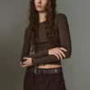 Μακρυμάνικο T-shirt με λαιμόκοψη τύπου boatneck Μακρυμάνικο T-shirt με λαιμόκοψη τύπου boatneck