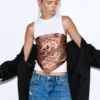 Μπαντάνα από σατέν με floral μοτίβο Μπαντάνα από σατέν με floral μοτίβο