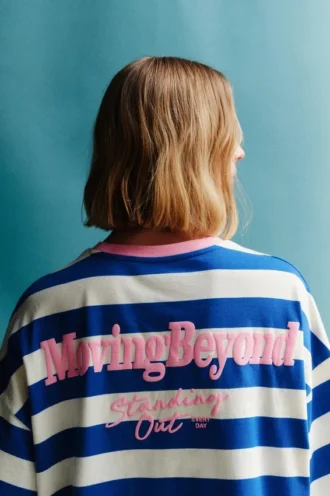 Μπλε ριγέ T-shirts