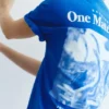 Μπλε T-shirt με γραφικό και σλόγκαν Μπλε T-shirt με γραφικό και σλόγκαν