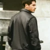 Μπουφάν από συνθετικό δέρμα με κούμπωμα με πείρους
