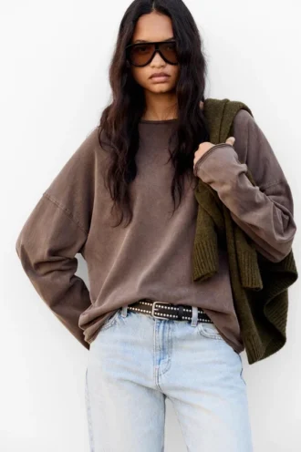 Oversize μακρυμάνικο Pουκάμισο
