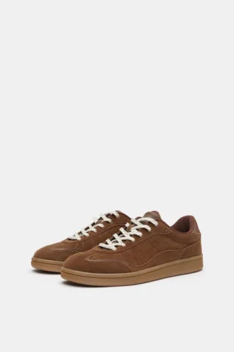 Πάνινα Sneakers από σπασμένο δέρμα Πάνινα Sneakers από σπασμένο δέρμα