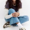 Πάνινα Sneakers με μοτίβο αγελάδας