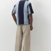 Πλεκτό Polo shirt με κεντημένες ρίγες