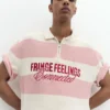 Polo shirt με κεντημένο πάνελ κειμένου Polo shirt με κεντημένο πάνελ κειμένου