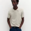 Polo shirt με κοντά μανίκια από πλεκτό ύφασμα