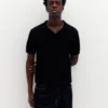 Polo shirt με κοντά μανίκια από πλεκτό ύφασμα