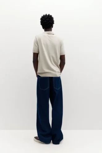 Polo shirt με κοντά μανίκια από πλεκτό ύφασμα