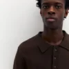 Polo shirt με κοντά μανίκια από πλεκτό ύφασμα