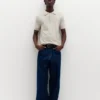 Polo shirt με κοντά μανίκια από πλεκτό ύφασμα