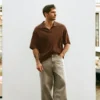 Polo shirt με κοντό μανίκι και υφή
