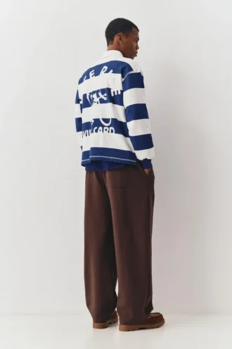 Polo shirt με ρίγες και κεντημένο μοτίβο ποδηλάτη