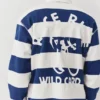 Polo shirt με ρίγες και κεντημένο μοτίβο ποδηλάτη