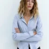 Πουκάμισα από ποπλίν με πιέτες