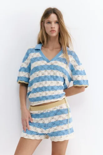 Ριγέ Polo shirts από κροσέ