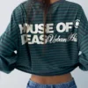 Ριγές T-shirts με μακριά μανίκια και κείμενο Ριγές T-shirts με μακριά μανίκια και κείμενο