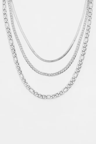 Σετ 3 κολιέ με αλυσίδα