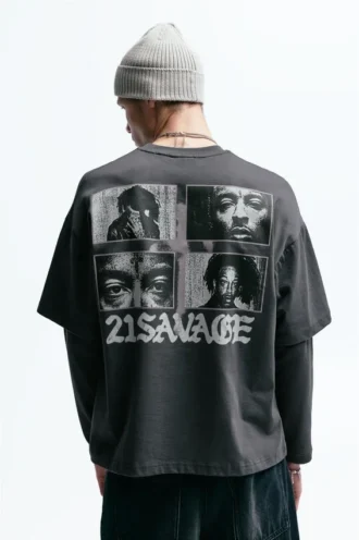 T-shirt με διπλά μανίκια 21 Savage