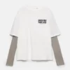 T-shirt με διπλά μανίκια και σλόγκαν T-shirt με διπλά μανίκια και σλόγκαν