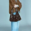 Τσάντα tote με κρόσσια