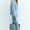 Τσάντα Tote με πουά